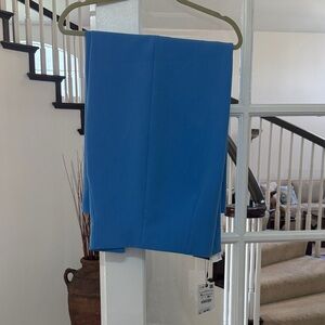 ZARA NWT Size XL Blue High Waist Cropped Dress Pants - Side Zipper